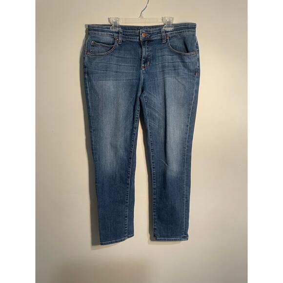 Eileen Fisher Medium Wash Organic Cotton Skinny Jeans Size 10 - Picture 1 of 10